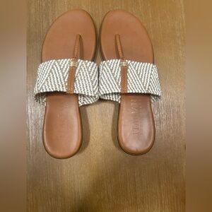 Italian Shoemakers Brown and White Sandals